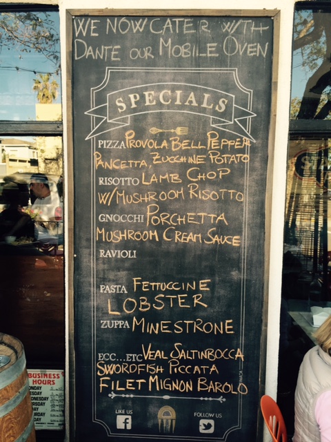Today’s Specials